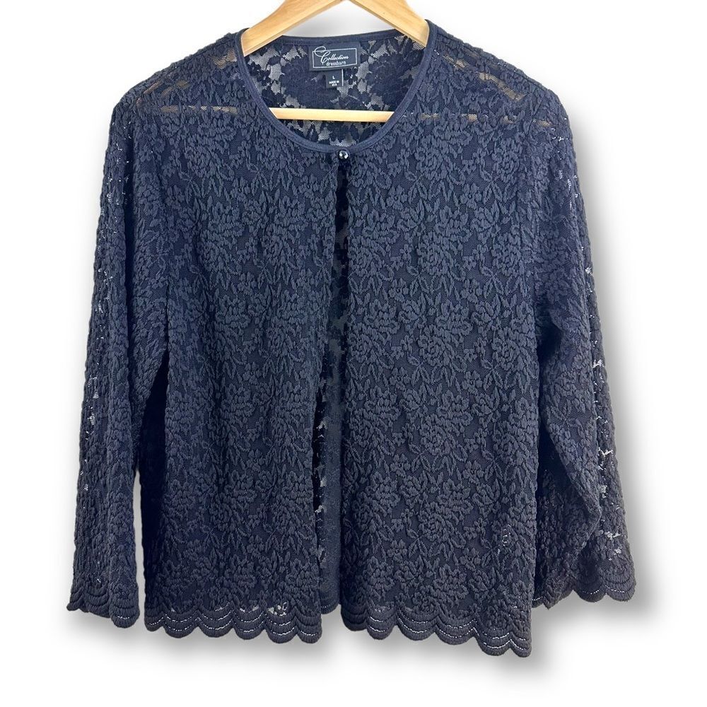 Collection Dressbarn‎ black lace cardigan NWT size L